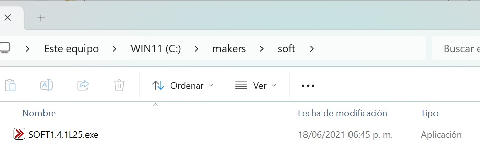 Logotipo de la versión 1.4.1L25 de SOFT